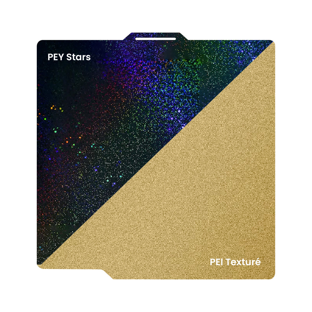Ziflex - Plateau d'Impression pour Bambu Lab Séries X1/X2/P1/P2/A1 - PEY Stars & PEI Textured - 257 x 257 mm