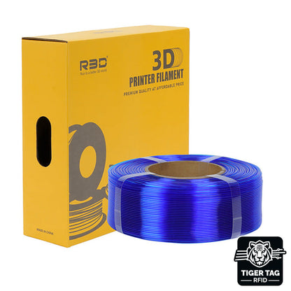 R3D - PLA High-speed - Bleu Transparent (Transparent Blue) - 1,75 mm - 1 kg Refill avec RFID TigerTag