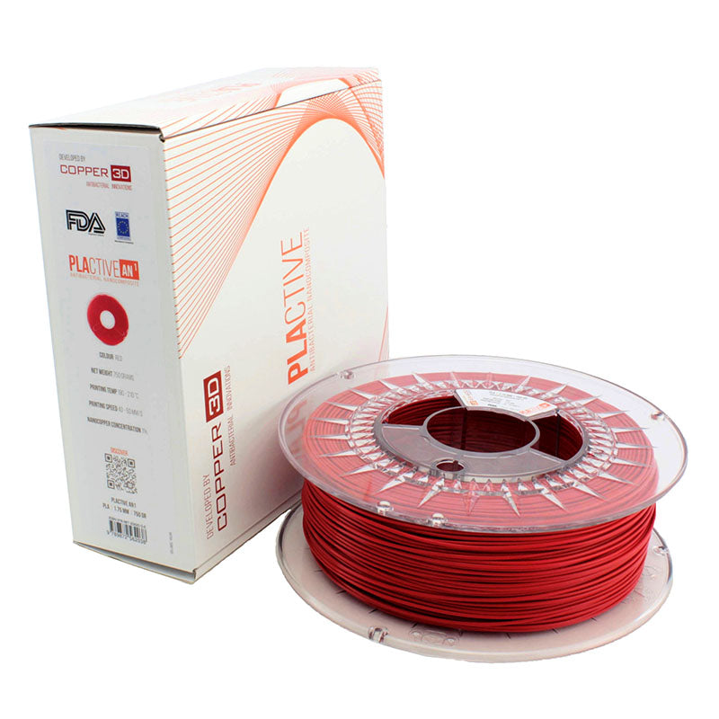 Copper3D - PLActive - Rouge (Red) - 1.75mm - 750gr, Filament, Copper3D