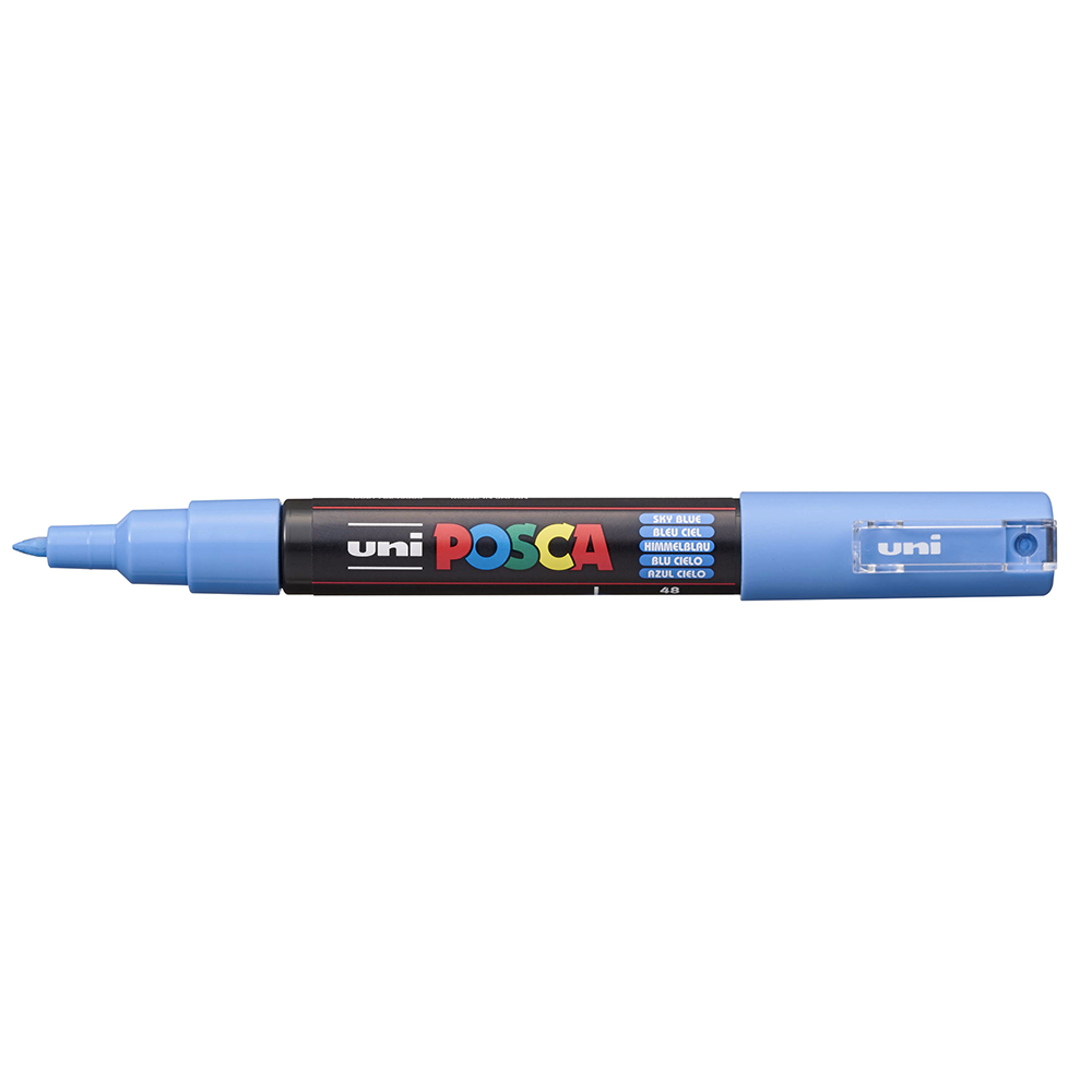 POSCA - Marqueur Pointe Conique Extra Fine - Bleu Ciel
