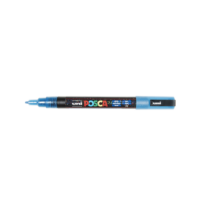 POSCA - Marqueur Pointe Conique Fine - Bleu Foncé Pailleté