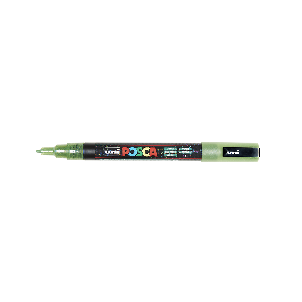 POSCA - Marqueur Pointe Conique Fine - Vert Foncé Pailleté