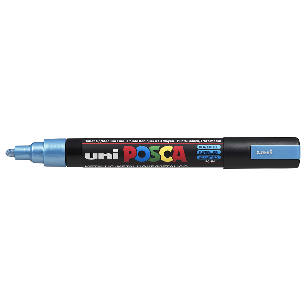 POSCA - Marqueur Pointe Conique Moyenne - Bleu Métal