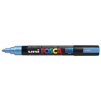 POSCA - Marqueur Pointe Conique Moyenne - Bleu Métal
