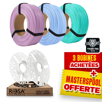 Pack Refill Rosa3D - Pastel Macaron - PLA x3 + Masterspool Offerte