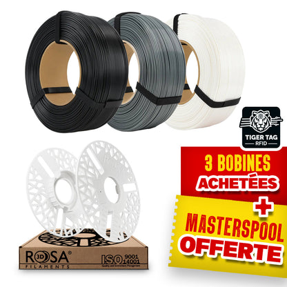 Pack Refill Rosa3D - Shadow - PLA Starter x3 + Masterspool Offerte