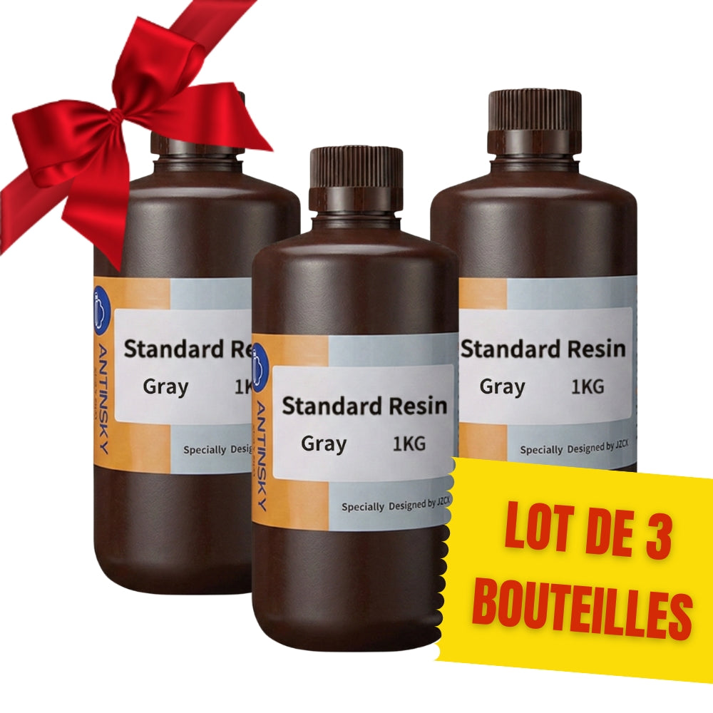 Pack Antinsky - 3x Standard Resin - Gris (Gray) - 1 kg