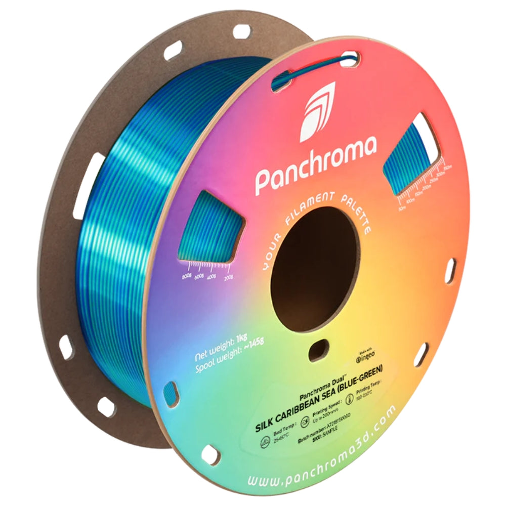 Panchroma PLA Dual Silk - Mer Carib Bleu-Vert (Caribbean Sea Blue-Green) - 1.75 mm - 1 kg