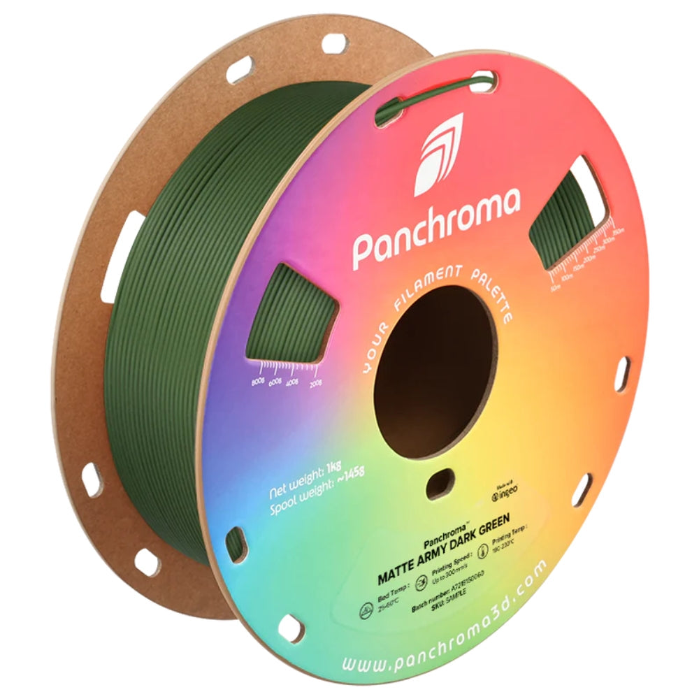 Panchroma PLA - Militaire Mat Vert Foncé (Matte Army Dark Green) - 1,75 mm - 1 kg
