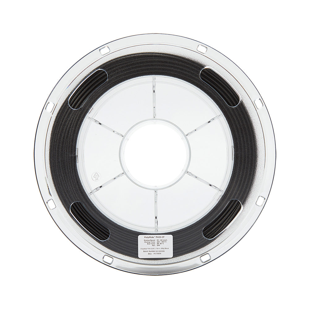 Polymaker - PolyMide PA12-CF (Nylon 12) - Noir (Black) - 1,75 mm - 500 g