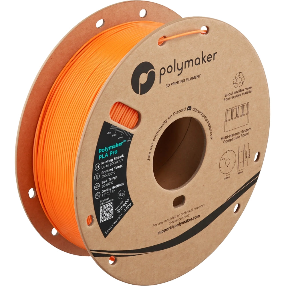 Polymaker - PLA Pro - Orange - 1,75 mm - 1 kg