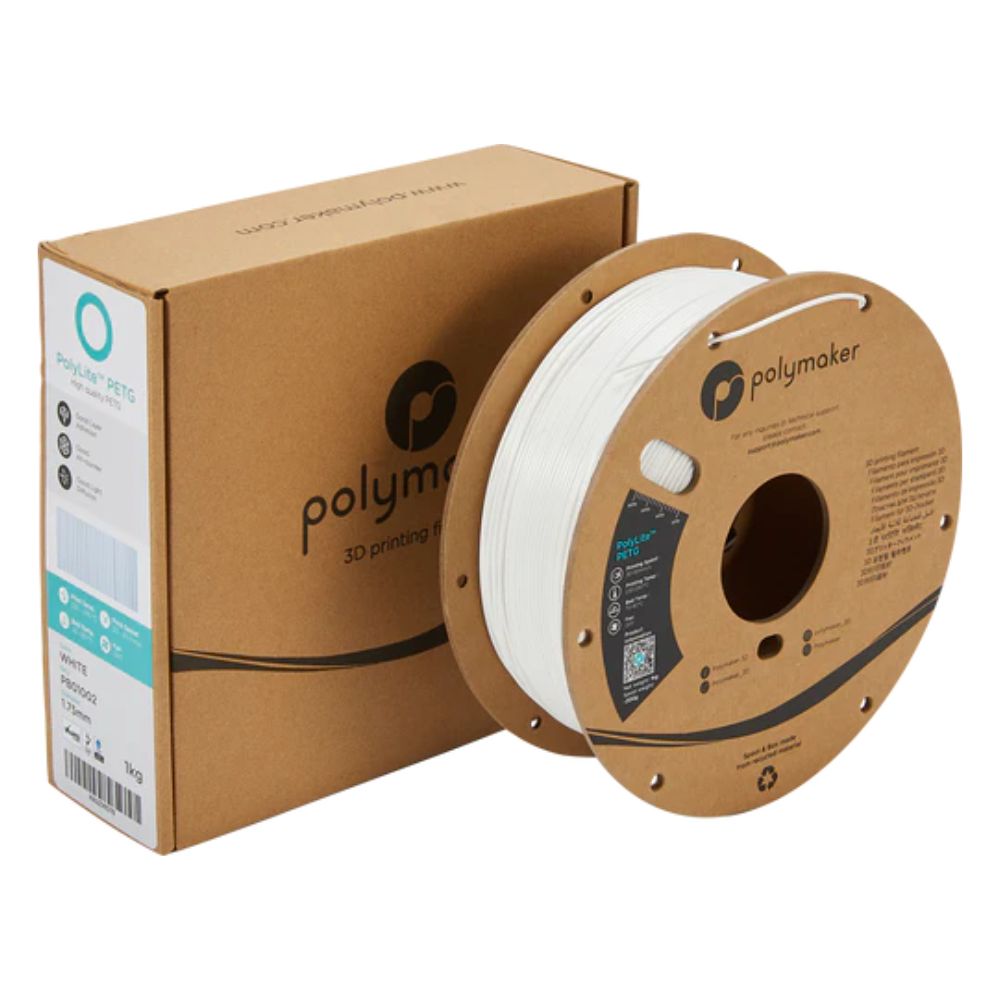 Polymaker - PolyLite PETG - Blanc (white) - 1,75 mm - 1 kg