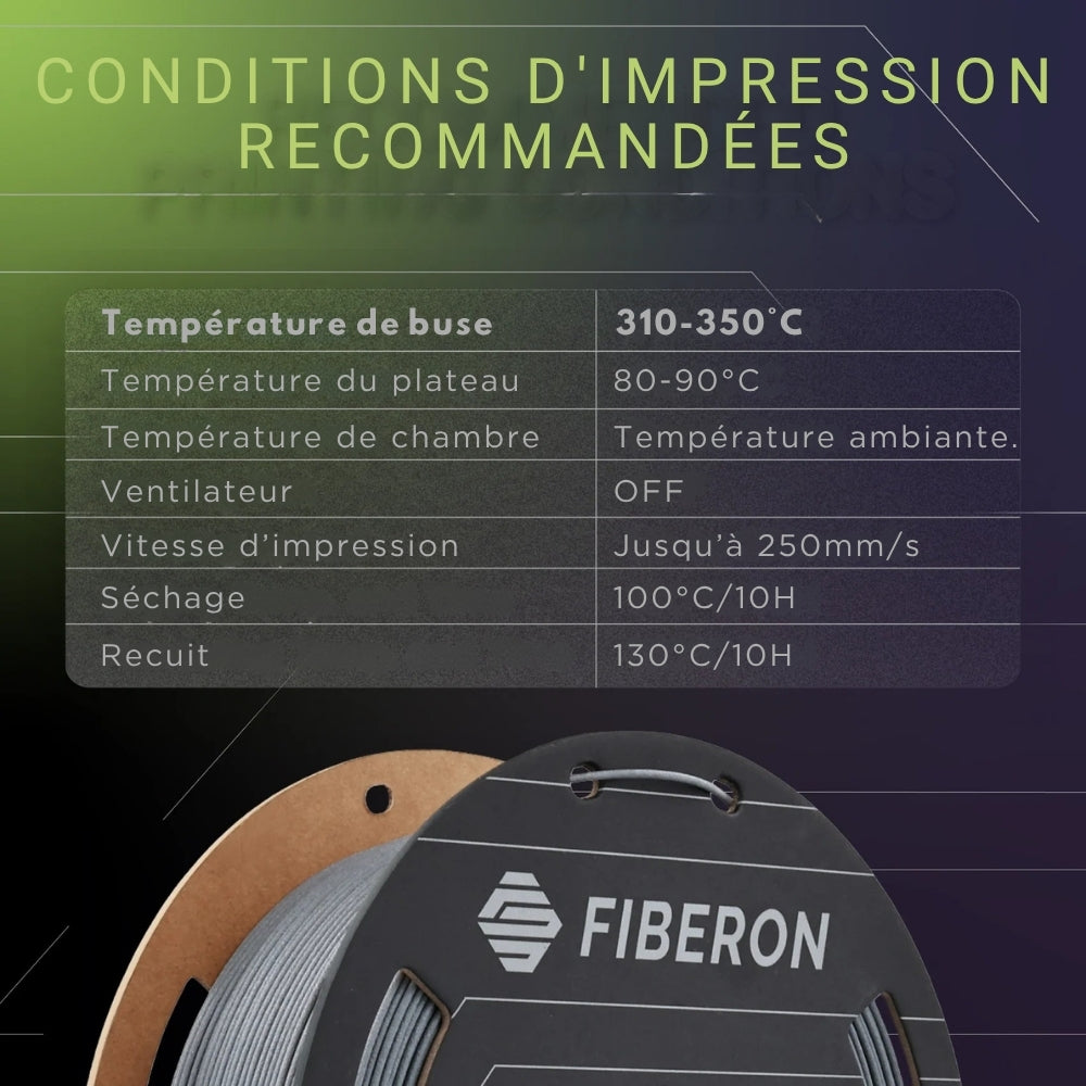 Polymaker - Fiberon PPS-GF20 Gris (Grey) - 1,75 mm - 500g
