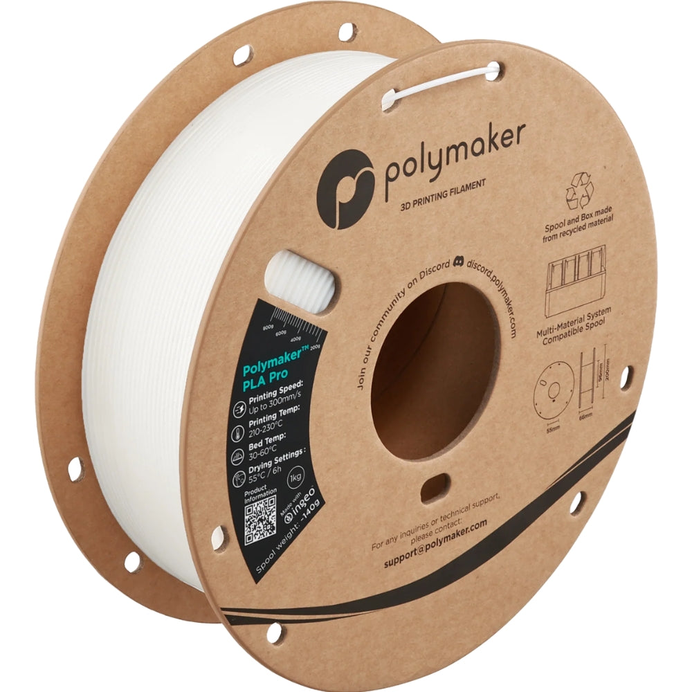 Polymaker - PLA Pro High Speed - Blanc (White) - 1,75 mm - 1 kg