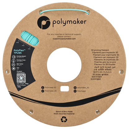 Polymaker - PolyFlex (TPU 95A) - Sarcelle (Teal) - 1,75 mm - 750 g