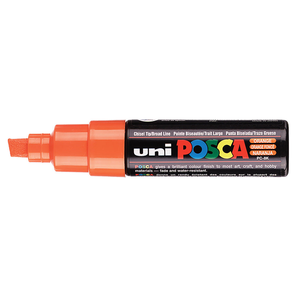 POSCA - Marqueur Pointe Biseautée Large - Orange foncé