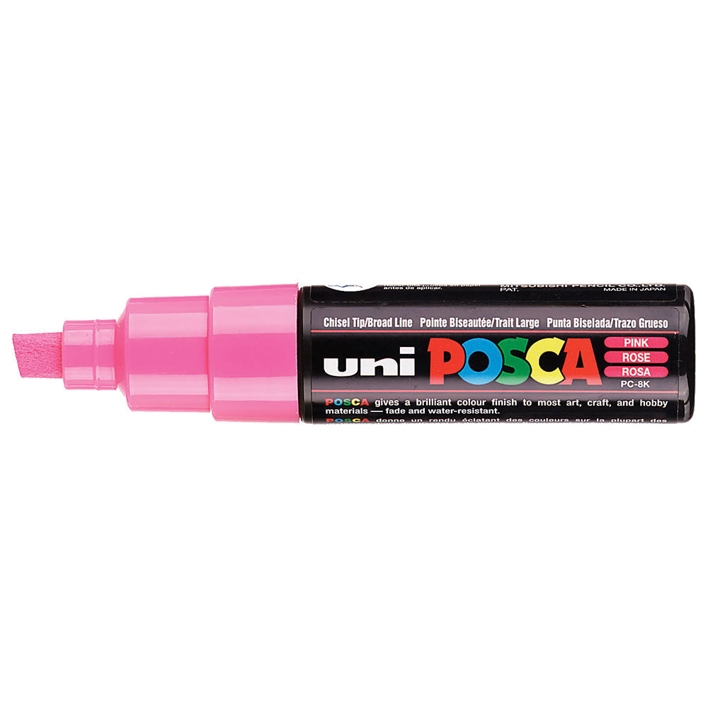 POSCA - Marqueur Pointe Biseautée Large - Rose