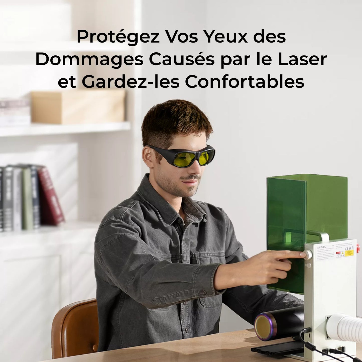 xTool - Lunettes de Sécurité pour Laser - 190nm-460nm & 800nm-1100nm