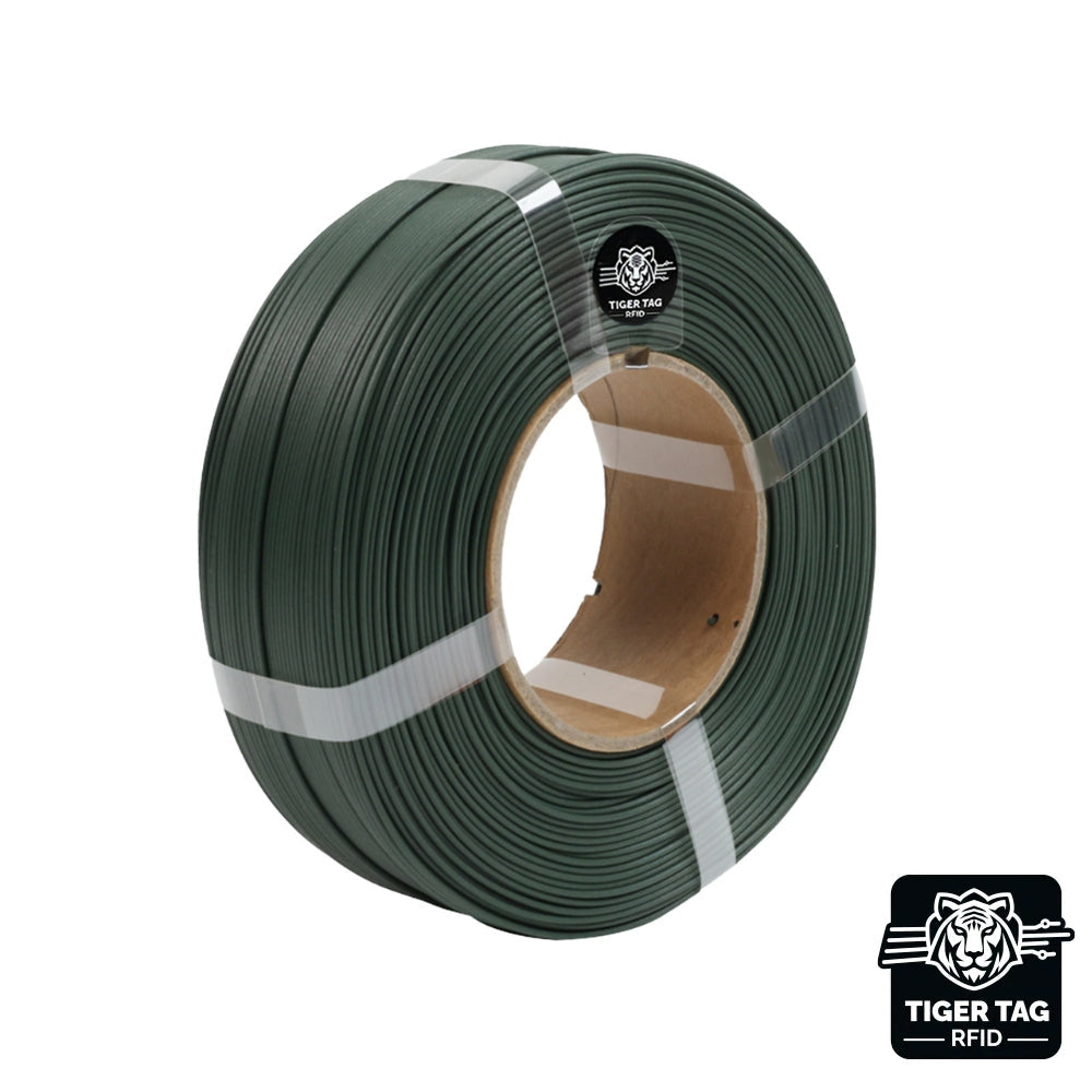 R3D - PETG-CF High-Speed (Carbon) - Vert Armé (Army Green) - 1,75 mm - 1 kg Refill avec RFID TigerTag
