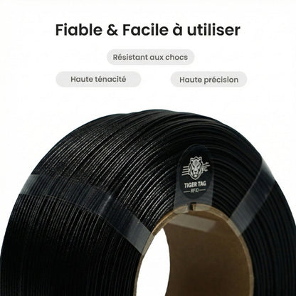 R3D - PETG-GF - Noir (Black) - 1,75 - 1 kg - Refill avec RFID TigerTag