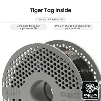 R3D - PETG High-Speed - Noir (Black) - 1,75 mm - 1 kg avec RFID TigerTag