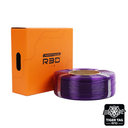 R3D - PETG High-Speed - Violet Transparent (Transparent Purple) - 1,75 mm - 1 kg Refill avec RFID TigerTag