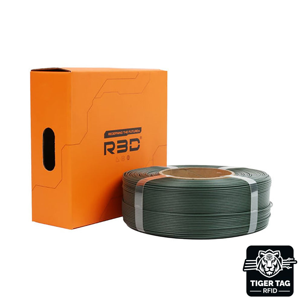 R3D - PETG-CF High-Speed (Carbon) - Vert Olive (Olive Green) - 1,75 mm - 1 kg Refill avec RFID TigerTag