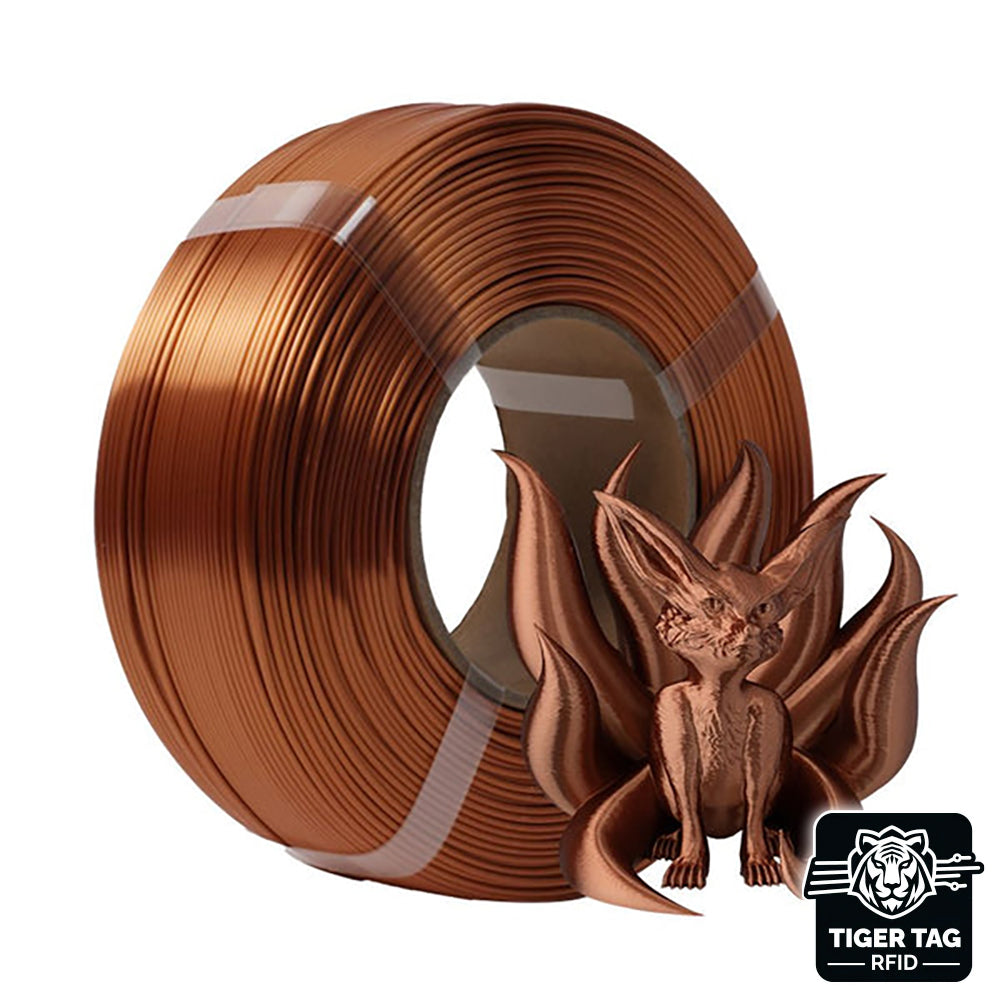 R3D - PLA High-Speed - Cuivre Soie (Silk Copper) - 1,75 mm - 1 kg Refill avec RFID TigerTag
