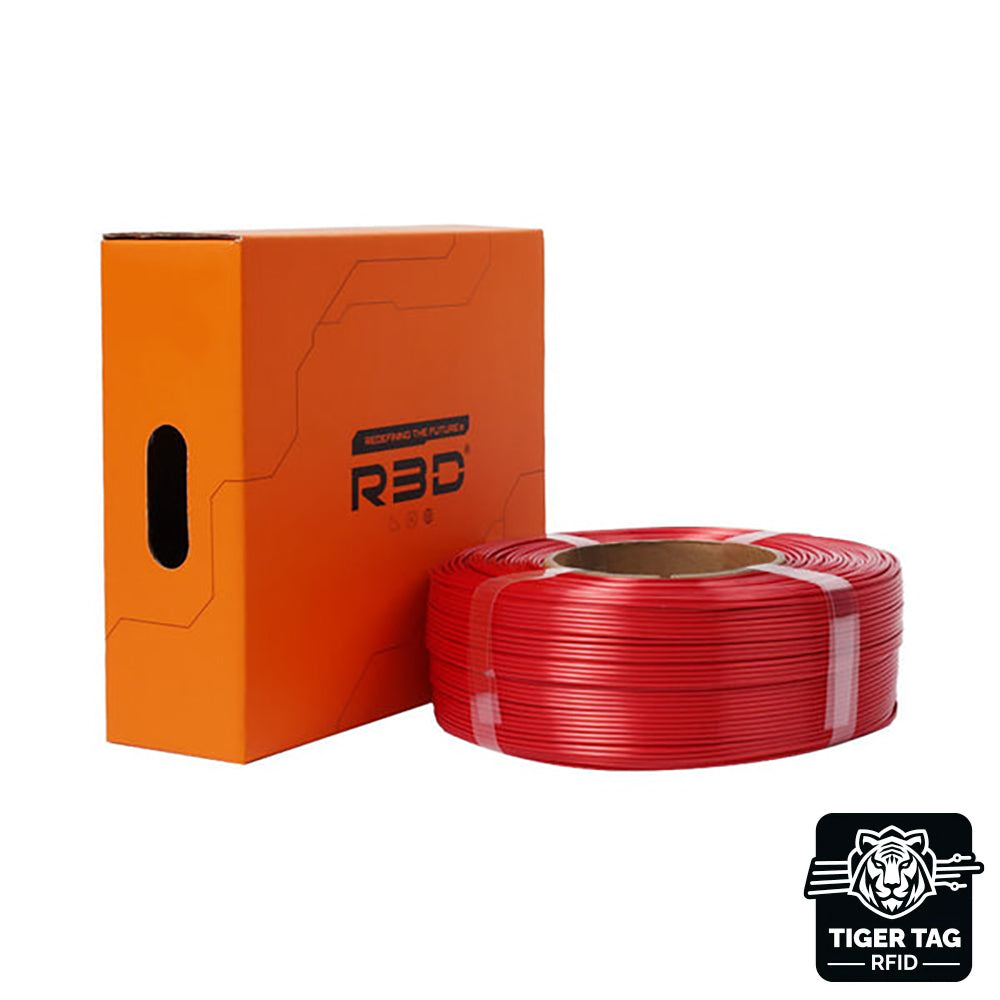 R3D - PLA High-Speed - Rouge Soie (Silk Red) - 1,75 mm - 1 kg Refill avec RFID TigerTag
