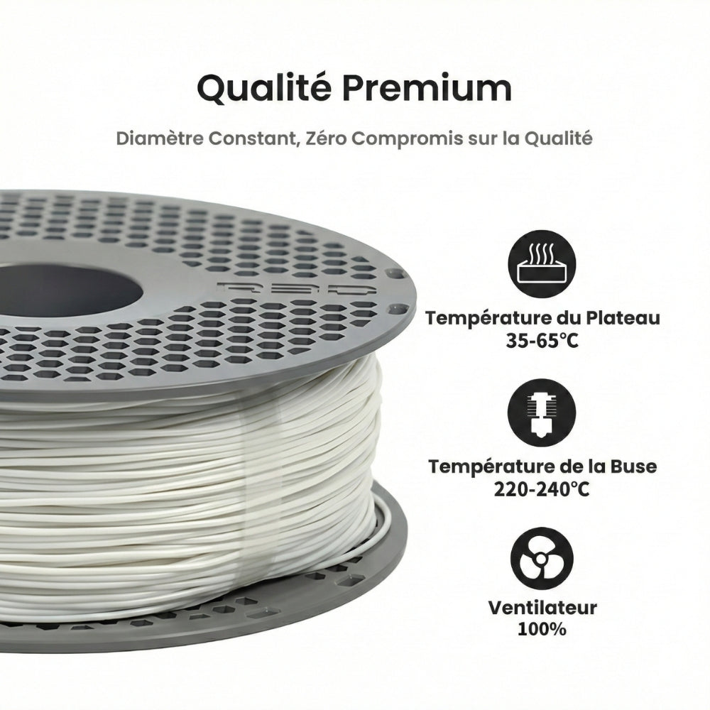 R3D - TPU Matte (90A) - Blanc (White) - 1,75 mm - 1 kg avec RFID TigerTag