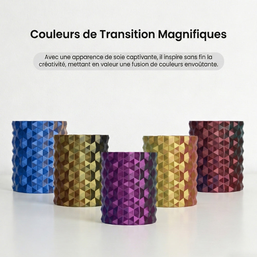 R3D - Tri-Silk color - Or/Cuivre/Noir (Gold/Copper/Black) - 1,75 mm - 1 kg - Refill avec RFID TigerTag
