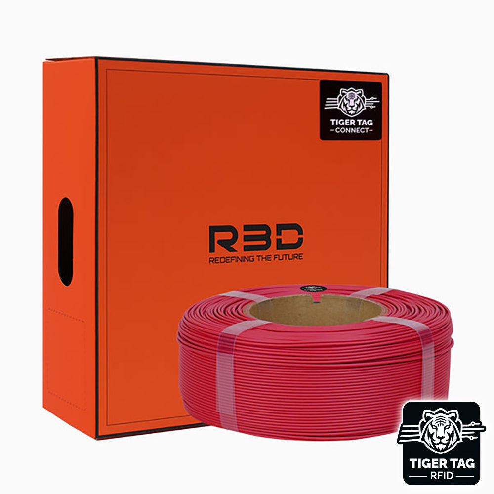 R3D - PLA High-speed - Rouge Chinois Mat (Matte Chinese Red) - 1,75 mm - 1 kg Refill avec RFID TigerTag