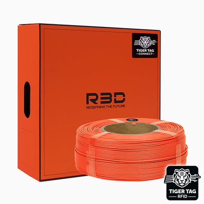 R3D - PLA High-speed - Orange Mat (Matte Orange) - 1,75 mm - 1 kg Refill avec RFID TigerTag