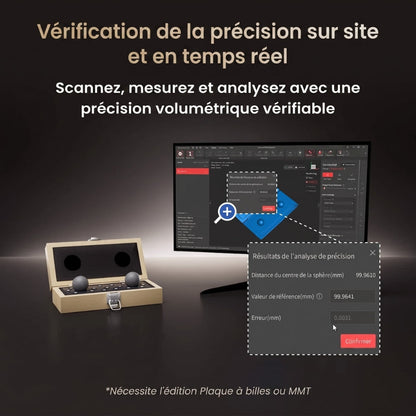 Revopoint - MetroY Ultra CMM Edition - Scanner 3D Sans Fil Performant pour Pièces Petites à Moyennes