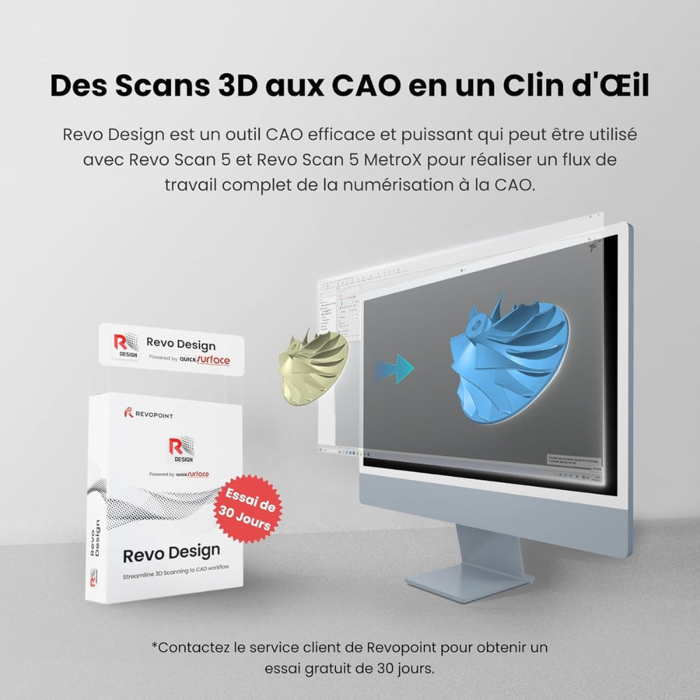 Revopoint - Miraco - Scanner 3D Autonome pour Objets de Petite à Grande Taille