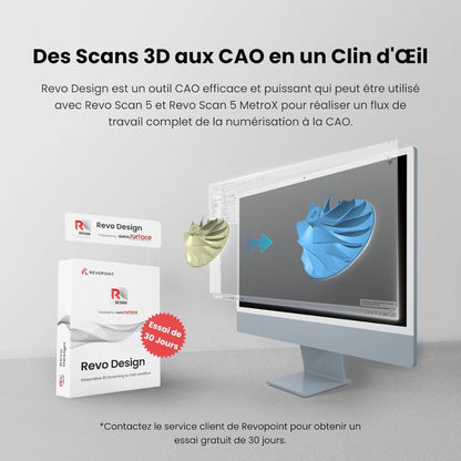 Revopoint - Miraco - Scanner 3D Autonome pour Objets de Petite à Grande Taille
