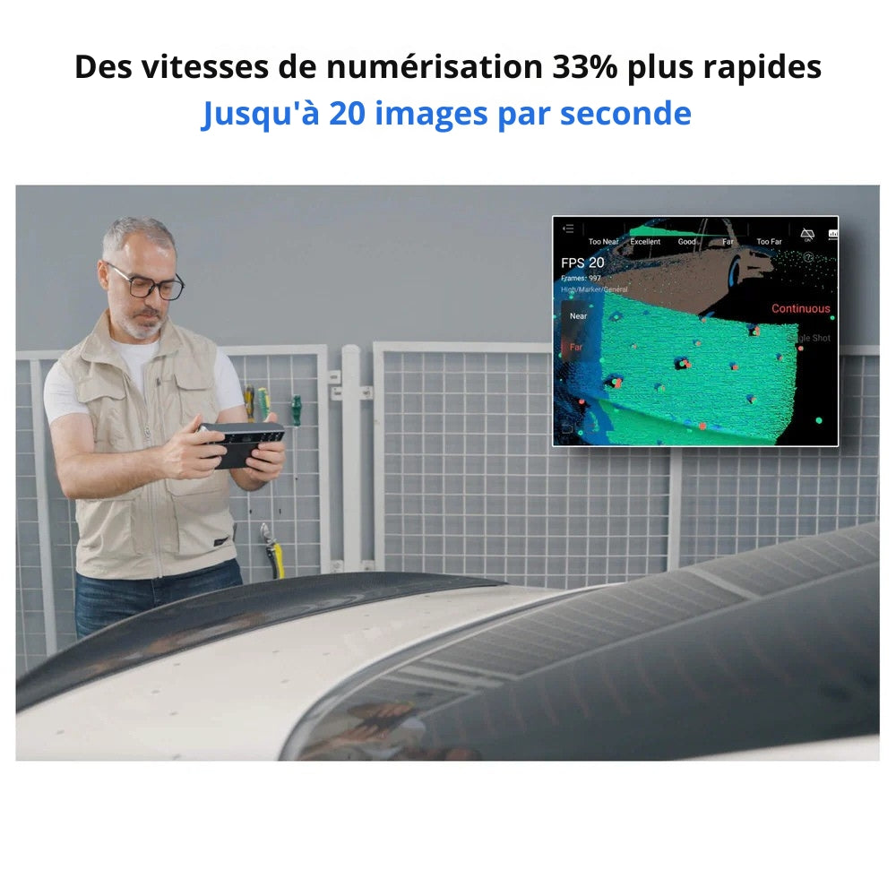 Revopoint - Miraco Plus - Premier Scanner 3D Autonome avec des Capacités de Métrologie Photogrammétr