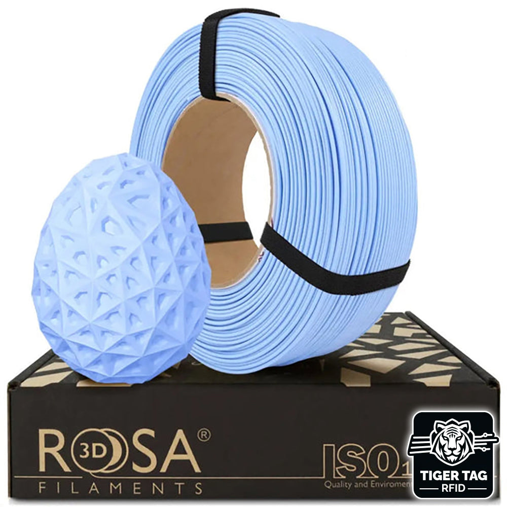 Rosa3D - PLA Pastel Macaron - Bleu (Blue) - 1,75 mm - 1 kg Refill avec RFID Tiger Tag
