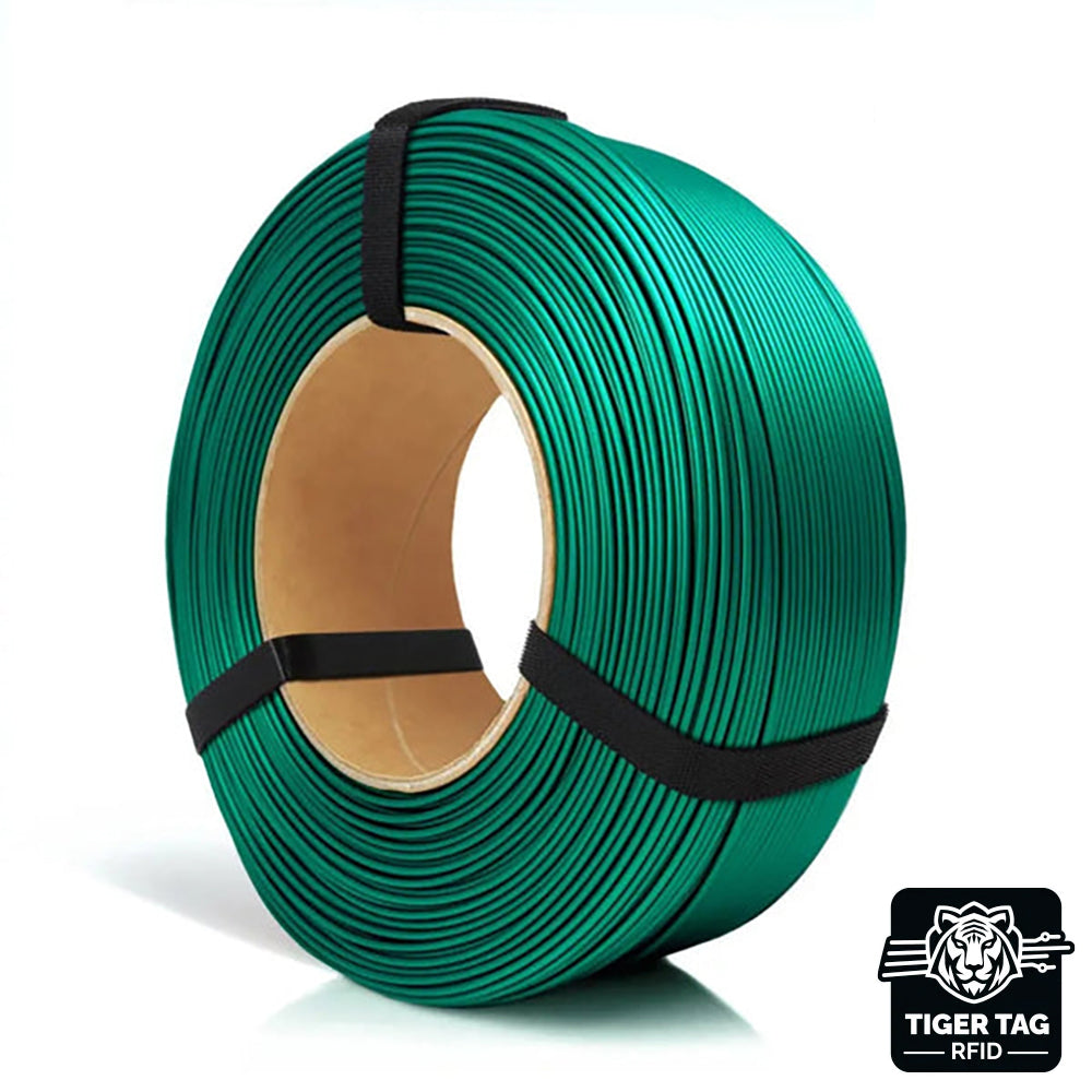 Rosa3D - PLA Starter - Vert Émeraude Satin (Emerald Green Satin) - 1,75 mm - 1 kg Refill RFID TigerTag
