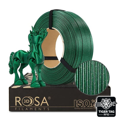 Rosa3D - PLA Galaxy - Vert Émeraude (Emerald Green) - 1,75 mm - 1 kg Refill avec RFID TigerTag