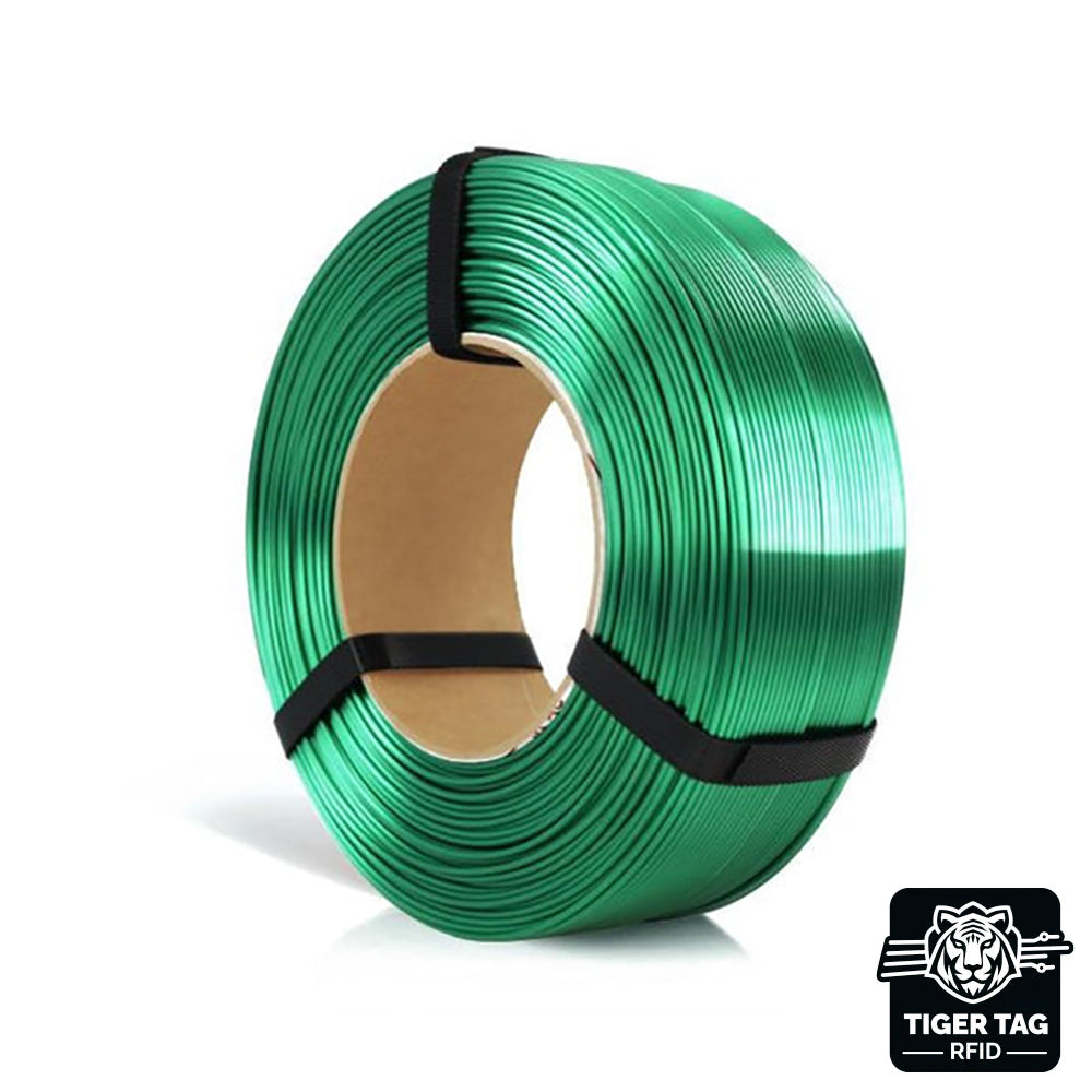 Rosa3D - PLA Silk - Vert Émeraude (Emerald Green) - 1,75 mm - 1 kg Refill avec RFID TigerTag