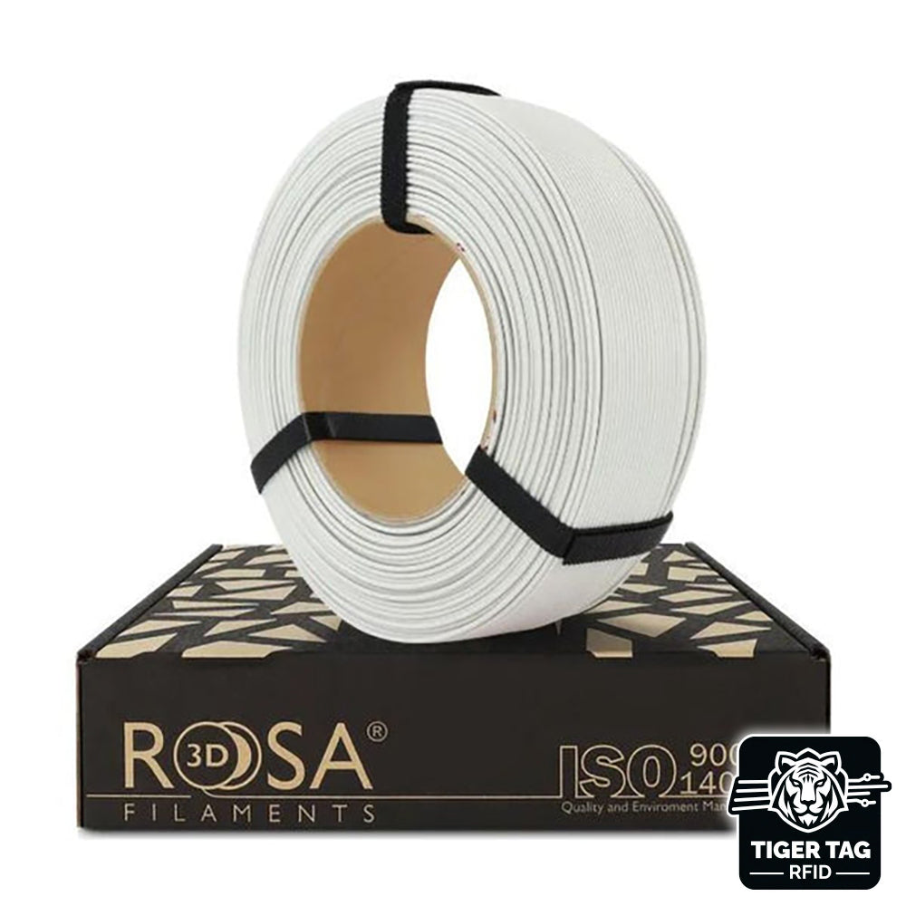Rosa3D - PCTG+10GF Glass Fiber - Gris Clair (Light Gray) - 1,75 mm - 1 kg Refill avec RFID TigerTag