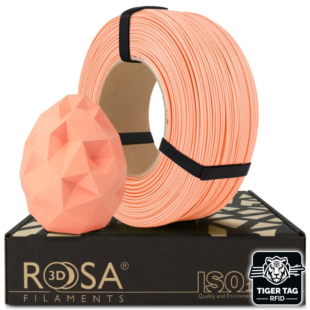 Rosa3D - PLA Pastel - Pêche (Peach) - 1,75 mm - 1 kg Refill avec RFID Tiger Tag