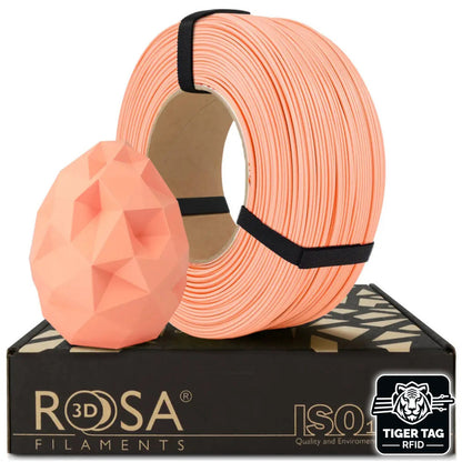Rosa3D - PLA Pastel - Pêche (Peach) - 1,75 mm - 1 kg Refill avec RFID Tiger Tag
