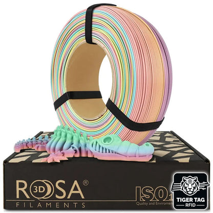 Rosa3D - PLA Rainbow Pastel Macaron - 1,75 mm - 1 kg Refill avec RFID TigerTag