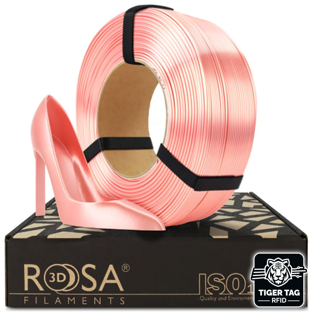 Rosa3D - PLA Silk - Or Rose (Rose Gold) - 1,75 mm - 1 kg Refill avec RFID TigerTag