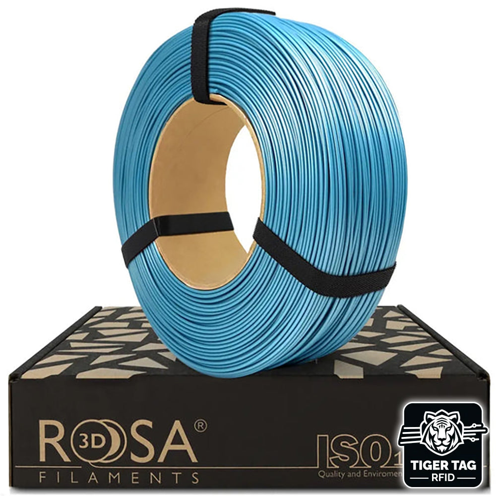 Rosa3D - PLA Starter - Bleu Perlé (Blue Pearl) - 1,75 mm 1 kg Refill avec RFID TigerTag