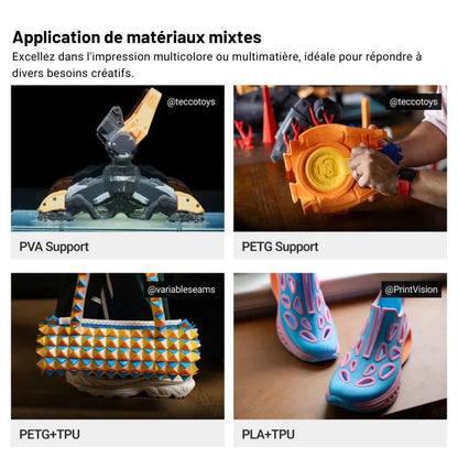 Snapmaker - U1 - Imprimante 3D Multi-Couleurs à 4 Têtes d'Impression