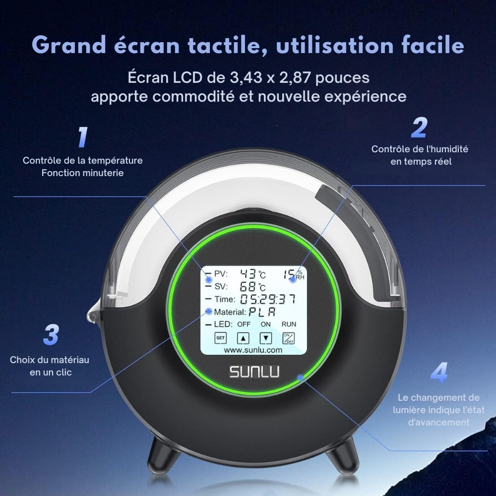 Sunlu - FilaDryer S2 - Boîte de Séchage pour Filament (Filament Dryer)