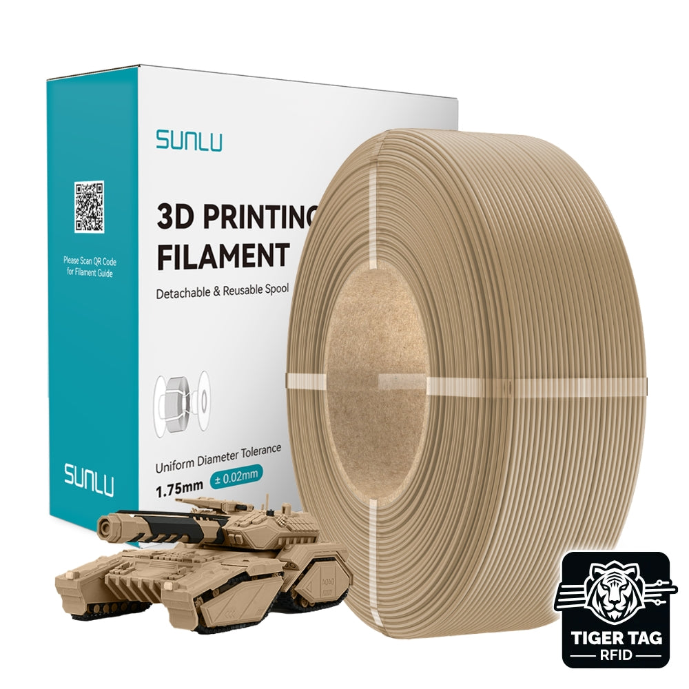 Sunlu - PLA - Chêne (Oak) - 1,75 mm - 1 kg - Refill avec RFID TigerTag